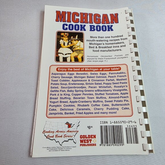 1999 Michigan Cookbook Compiled by Donna Goodrich Softcover Spiral Bound - Picture 2 of 14